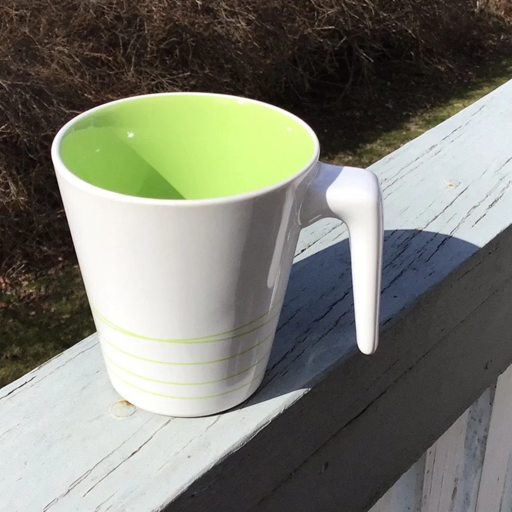 IKEA Mug 15199 White and Lime
